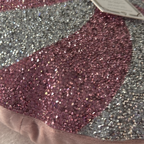 Sparkles luminous Christmas Peppermint bling  Pillow - Picture 4 of 7